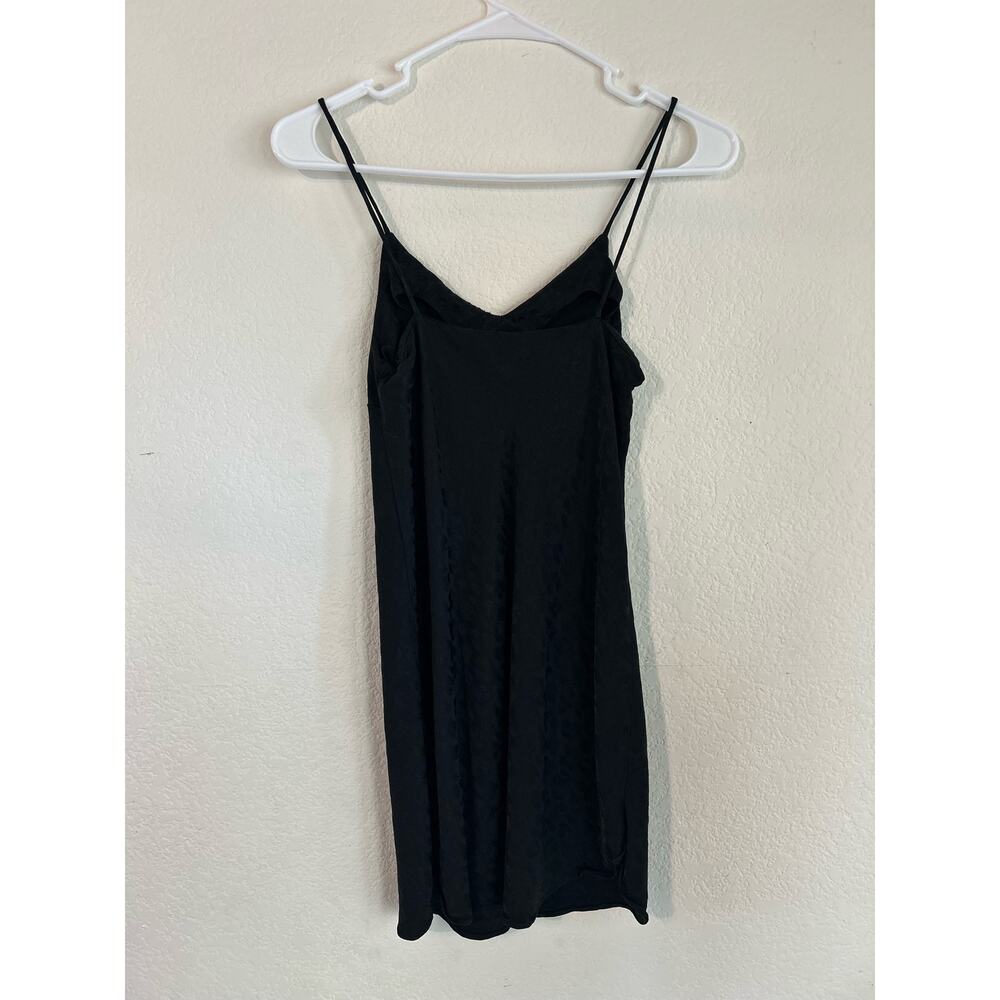 Topshop Leopard Print Jacquard Black Spaghetti Strap Mini Dress Slip Size 0 XS - Picture 7 of 12